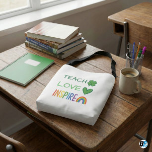 Bolsa Ajustável Ensine Amor Inspire Dia de São Patrício Shamrock P