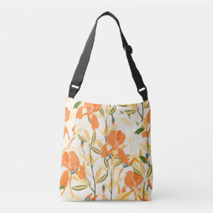 Bolsa Ajustável Erris de laranja: padrão floral uniforme