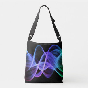 Bolsa Ajustável Escuro Padrão de espiral do Smokey azul púrpura