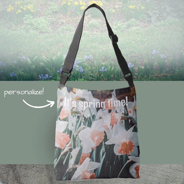 Bolsa Ajustável Espadins Laranja Brancos no Jardim Primavera (Criador carregado)