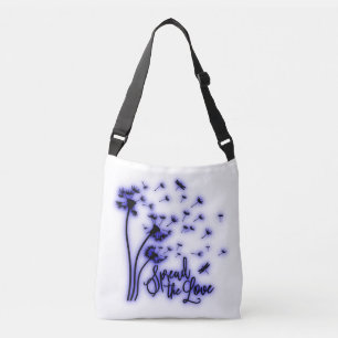 Bolsa Ajustável Espalhar os Dandelões do Amor e as Dragonflies