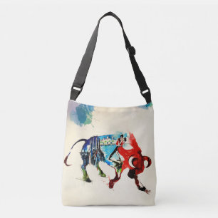 Bolsa Ajustável Espanha Bull Viagens vintage Love Watercolor
