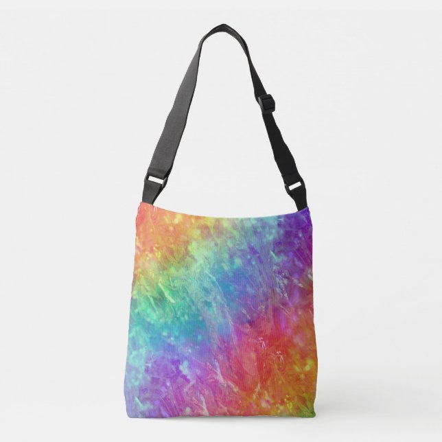 Bolsa Ajustável espelcaster - prisma vívido do arco-íris ombre : (Frente)