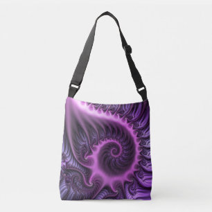 Bolsa Ajustável Espiral De Arte Fractal, Roxal, Rosa-Legal, vívida