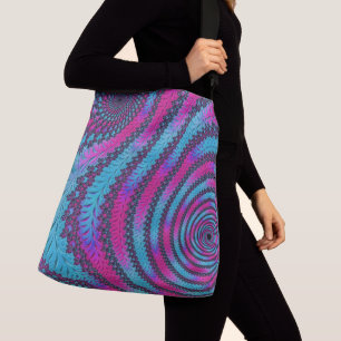 Bolsa Ajustável Espiral Magenta e Ciano