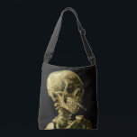 Bolsa Ajustável Esqueleto de Fumagem de Van Gogh<br><div class="desc">Crossbody Bag com a pintura a óleo de Vincent van Gogh Skull de um Esqueleto com Cigarro em chamas (1885-86). Um presente excelente para fãs do Poste-impressionismo e da arte holandesa!</div>