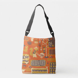 Bolsa Ajustável Esquilos de Jardim: Cena de Animais Whimsical