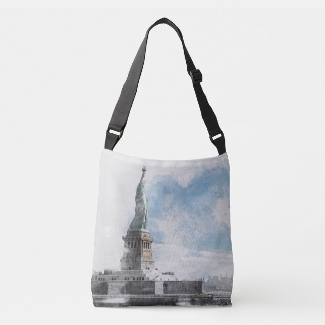 Bolsa Ajustável Estátua da Liberty Crossbody Bag - Manhattan NYC (Frente)