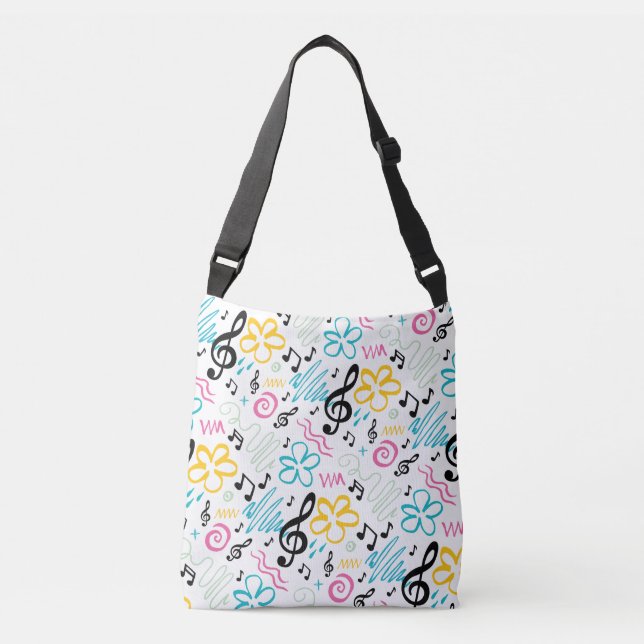 Bolsa Ajustável Estilo 90s Treble Clef Music (Frente)