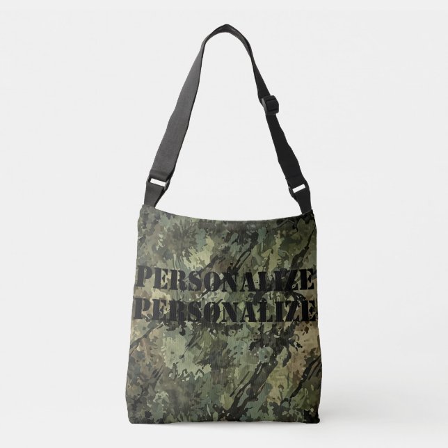 Bolsa Ajustável Estilo Armado Militar Caça Camouflage Preto (Frente)