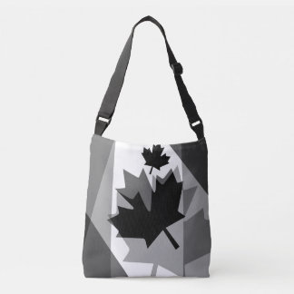Bolsa Ajustável Estilo em Camada de Folha de Folha Preto Canadense