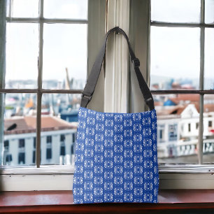 Bolsa Ajustável Estilo escandinavo Design da Feira Branca Azul Mod