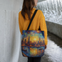 Bolsa Ajustável estilo Nova Iorque Skyline van Gogh