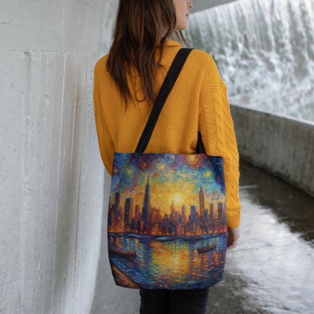 Bolsa Ajustável estilo Nova Iorque Skyline van Gogh (Criador carregado)