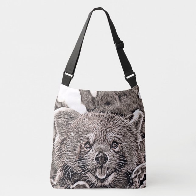 Bolsa Ajustável Estilo Russo - Panda Vermelha 2 (Frente)