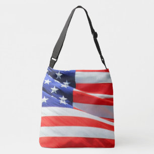 Bolsa Ajustável Estrelas de Bandeira Americanas Strips Vermelho Az