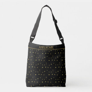Bolsa Ajustável Estrelas douradas em preto