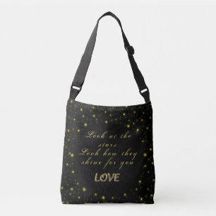 Bolsa Ajustável Estrelas Douradas personalizadas e brilhantes a pr