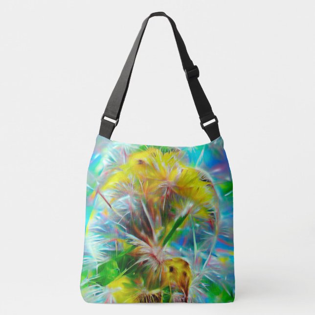 Bolsa Ajustável Eteal Dandelions em Neon Dreamscape (Frente)