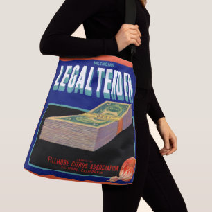 Bolsa Ajustável Etiqueta da caixa laranja com curso legal na décad