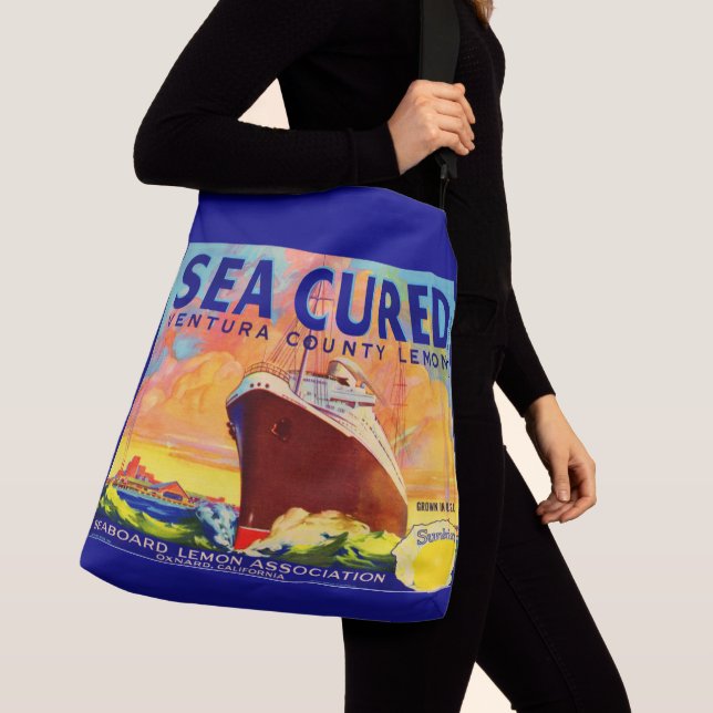 Bolsa Ajustável Etiqueta de limões de marca com proteção do mar im (Close Up)