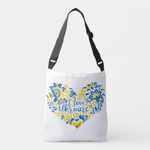 Bolsa Ajustável Eu amo coração de citação inspiradora da Ucrânia