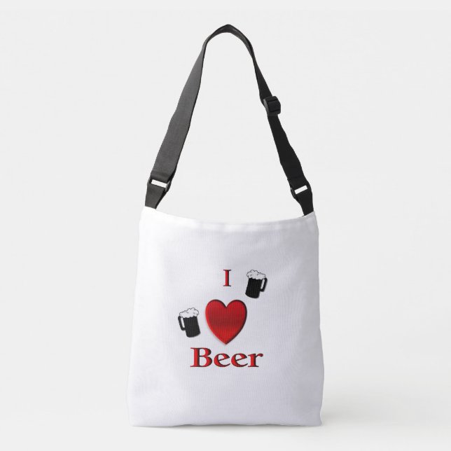 Bolsa Ajustável Eu Amo Design de Cerveja (Frente)