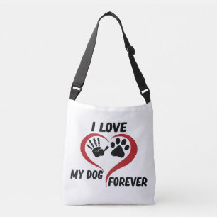 Bolsa Ajustável Eu amo meu travesseiro decorativo de cachorro