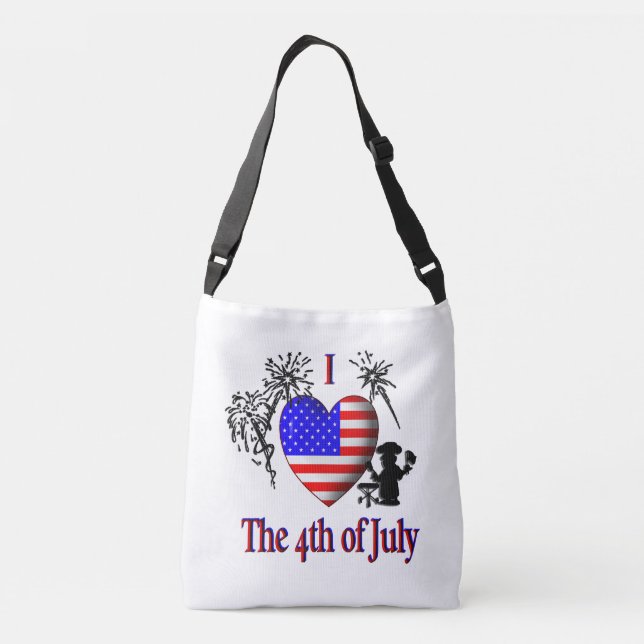 Bolsa Ajustável Eu Amo o 4 de Julho (Verso)