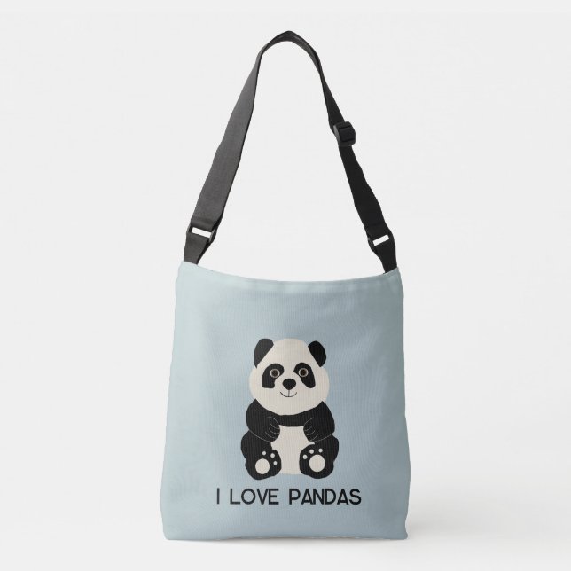 Bolsa Ajustável Eu amo pandas (Frente)