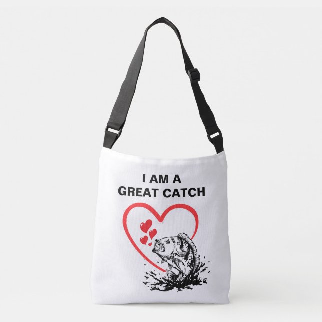 Bolsa Ajustável Eu Amo Pescar EU SOU UMA ÓTIMA PEÇA (Frente)