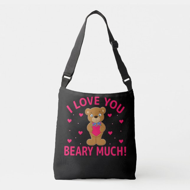 Bolsa Ajustável Eu Amo Você Beber Muito Urso De Teddy (Frente)