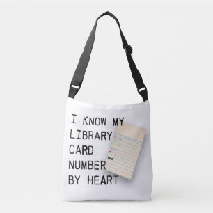 Bolsa Ajustável Eu conheço meu cartão de biblioteca de coração