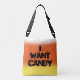 Bolsa Ajustável "Eu quero doces", doce Corn Crossbody