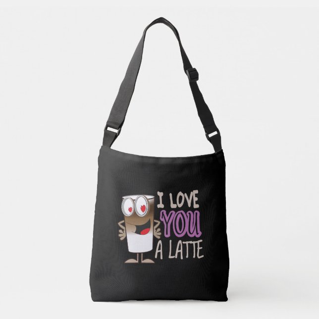 Bolsa Ajustável Eu te amo um latte (Frente)