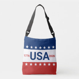 Bolsa Ajustável EUA 1776 2026 250º Aniversário Vermelho Azul Branc