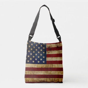 Bolsa Ajustável EUA/Bandeira Pulverizada Suede Wristlet