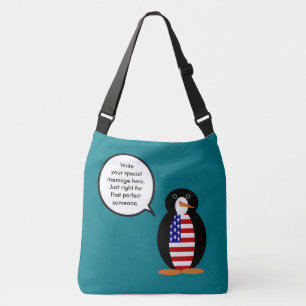 Bolsa Ajustável EUA Falando Srta. Penguin Personalizada