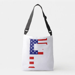 Bolsa Ajustável F Monograma sobreposto no bcnt Flag EUA