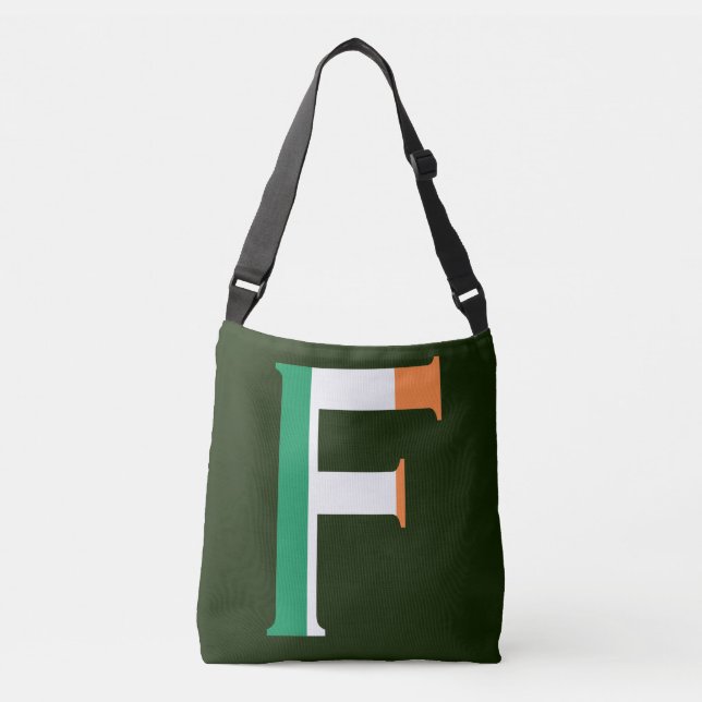 Bolsa Ajustável F Monograma sobreposto no Irish Flag cbcnt (Frente)