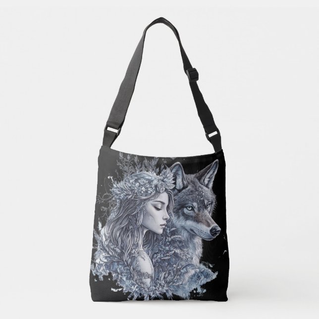 Bolsa Ajustável Fada e Lobo (Frente)