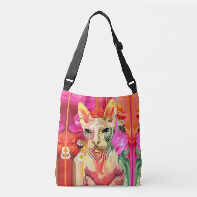 Bolsa Ajustável Fairy. da flor do gato de Sphynx (Frente)
