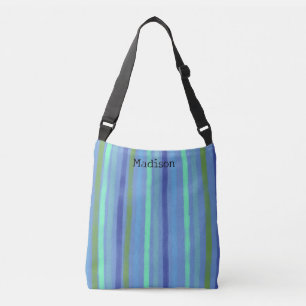 Bolsa Ajustável Faixa de cores contemporânea suave + nome