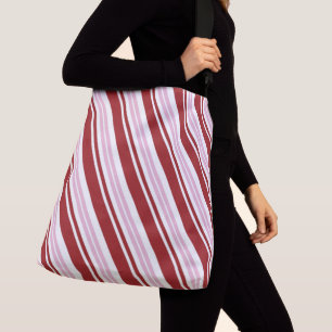 Bolsa Ajustável Faixa de menta rosa e vermelha