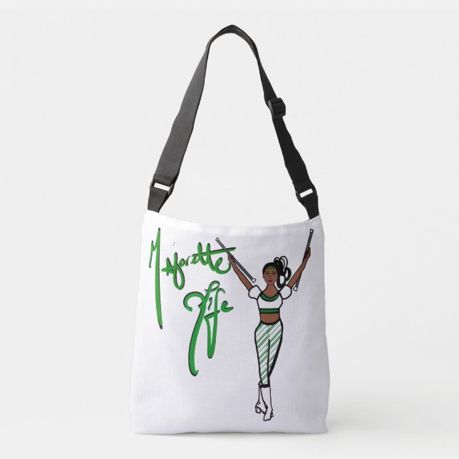 Bolsa Ajustável Faixa Verde de Corpo Cruzado (Frente)