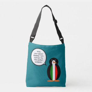 Bolsa Ajustável Falando com a bandeira do pinguim italiano