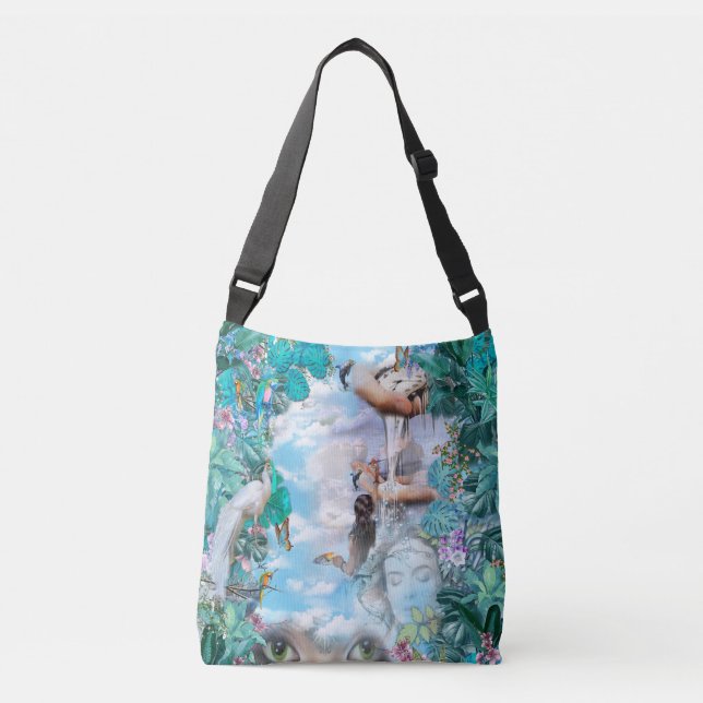 Bolsa Ajustável Fantasia de Surrealismo Tropical (Frente)