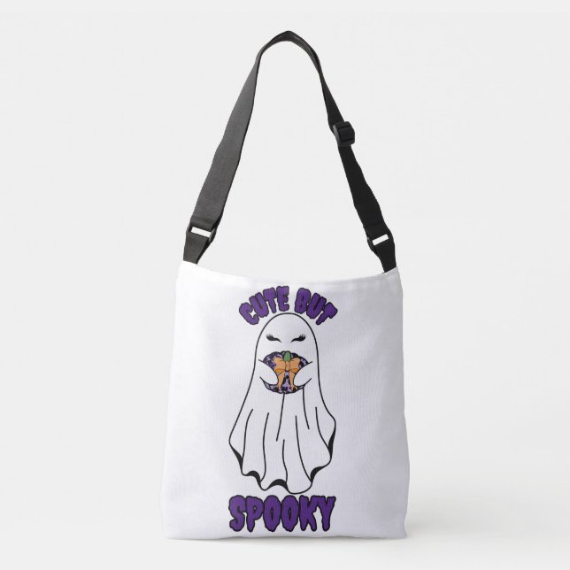Bolsa Ajustável Fantasma do Halloween bonito mas assustador segura (Frente)