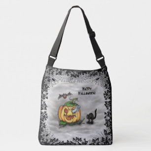 Bolsa Ajustável Fantasma, Gato, Bat e Pumpkin, Feliz Halloween!