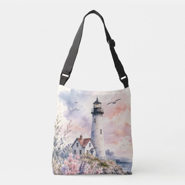 Bolsa Ajustável Faro Pintado à Aquarela (Frente)